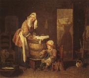 jean-Baptiste-Simeon Chardin The Washerwoman Spain oil painting artist